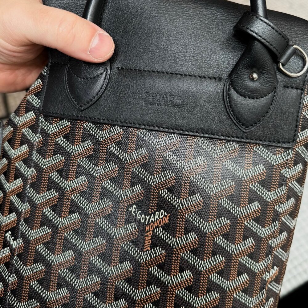 Goyard 2019 Black Goyardine Mini Alpin Convertible Backpack - Picture 9 of 16